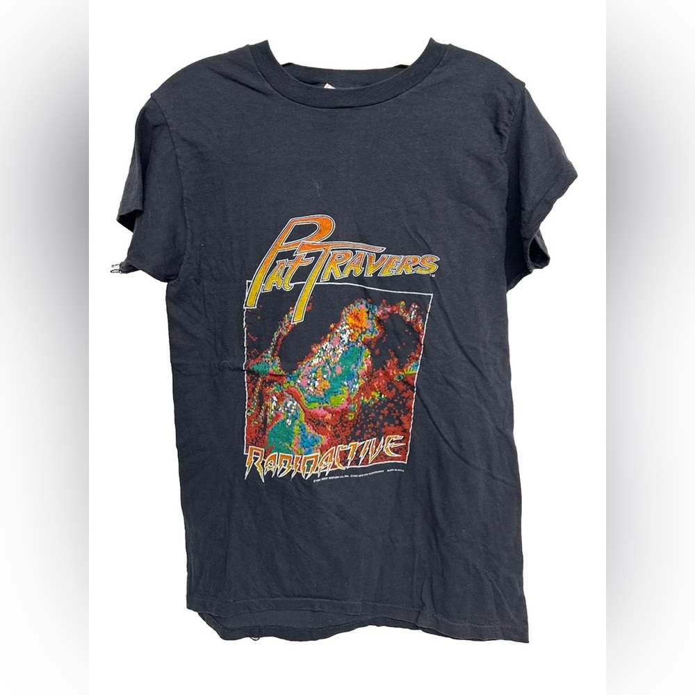 Vtg Pat Travers 1981 Radio Active T shirt S